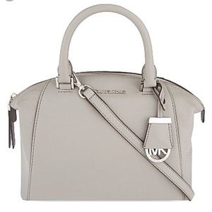 Michael Kors Riley Large Satchel in Pearl Grey